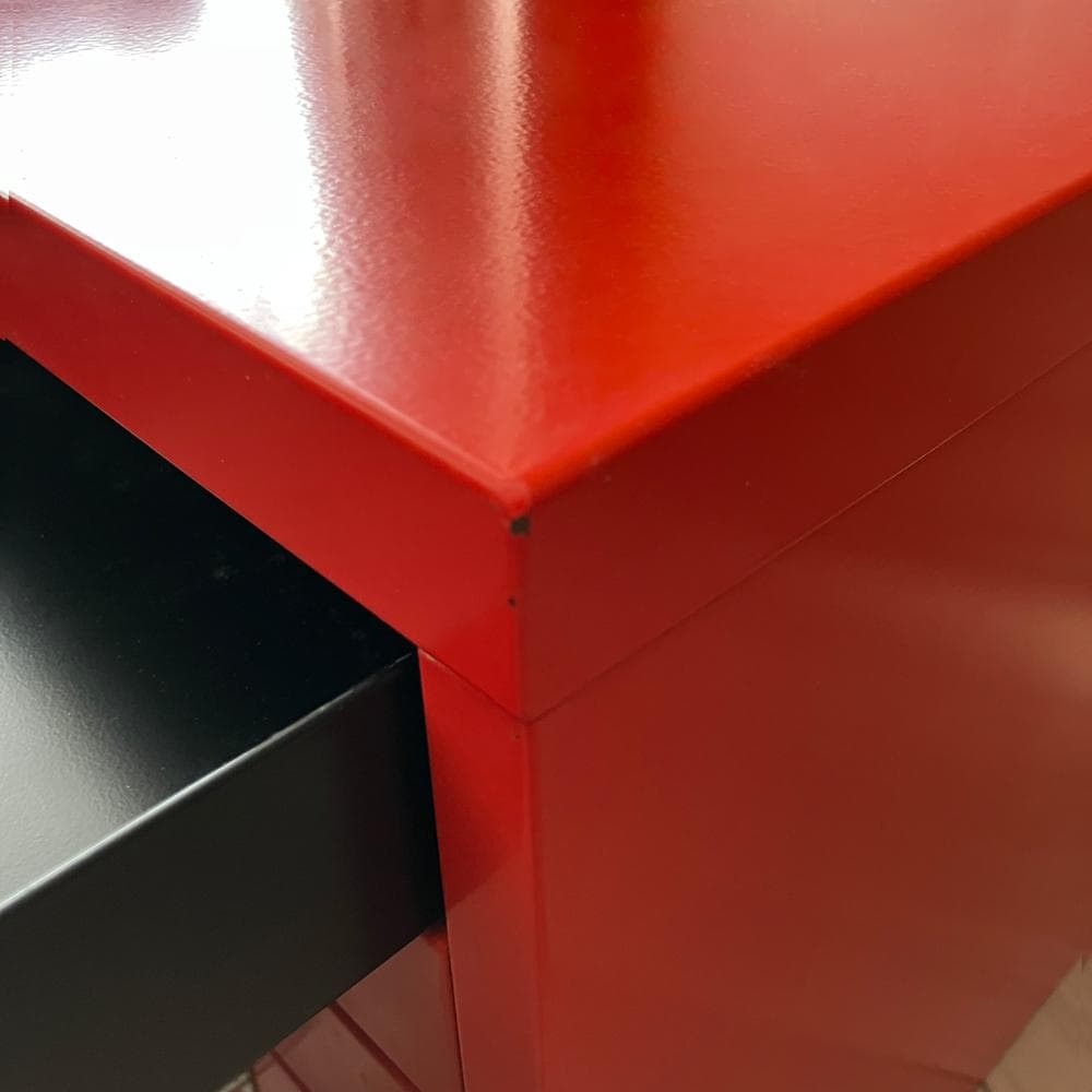 BISLEY ビスレー A4 引き出し 5段 スチール キャビネット red