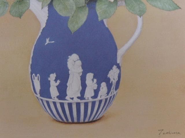 戸嶋但、【薔薇の夢】、希少な額装用画集より、新品額装付、状態良好