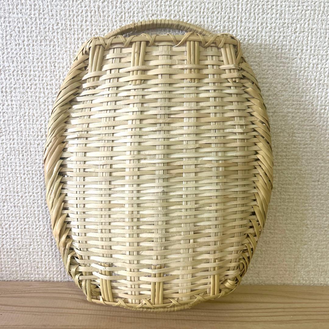 橋本晶子 すず竹 鳥越竹細工 手付きざる 楕円ざる