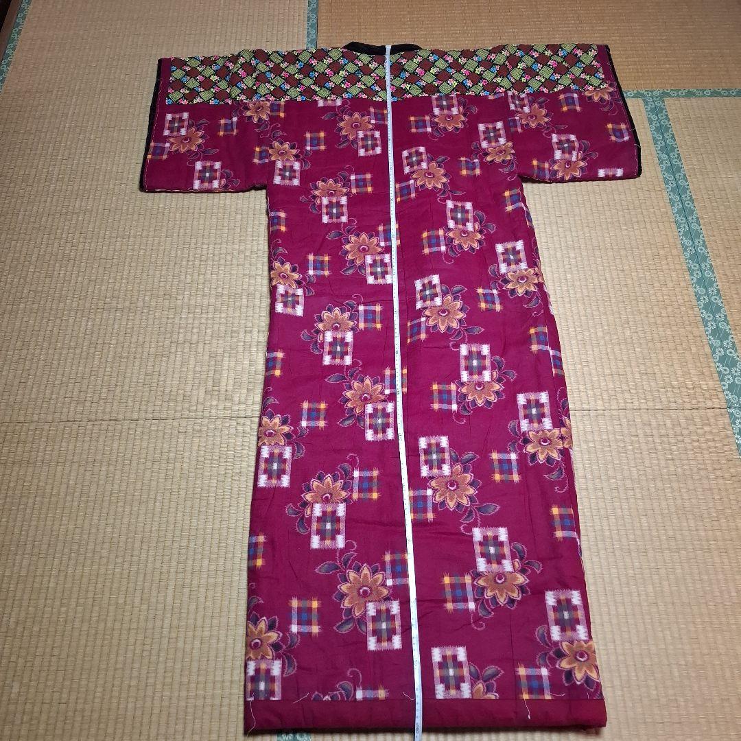 どてら　かいまき布団　手作り　昭和レトロ