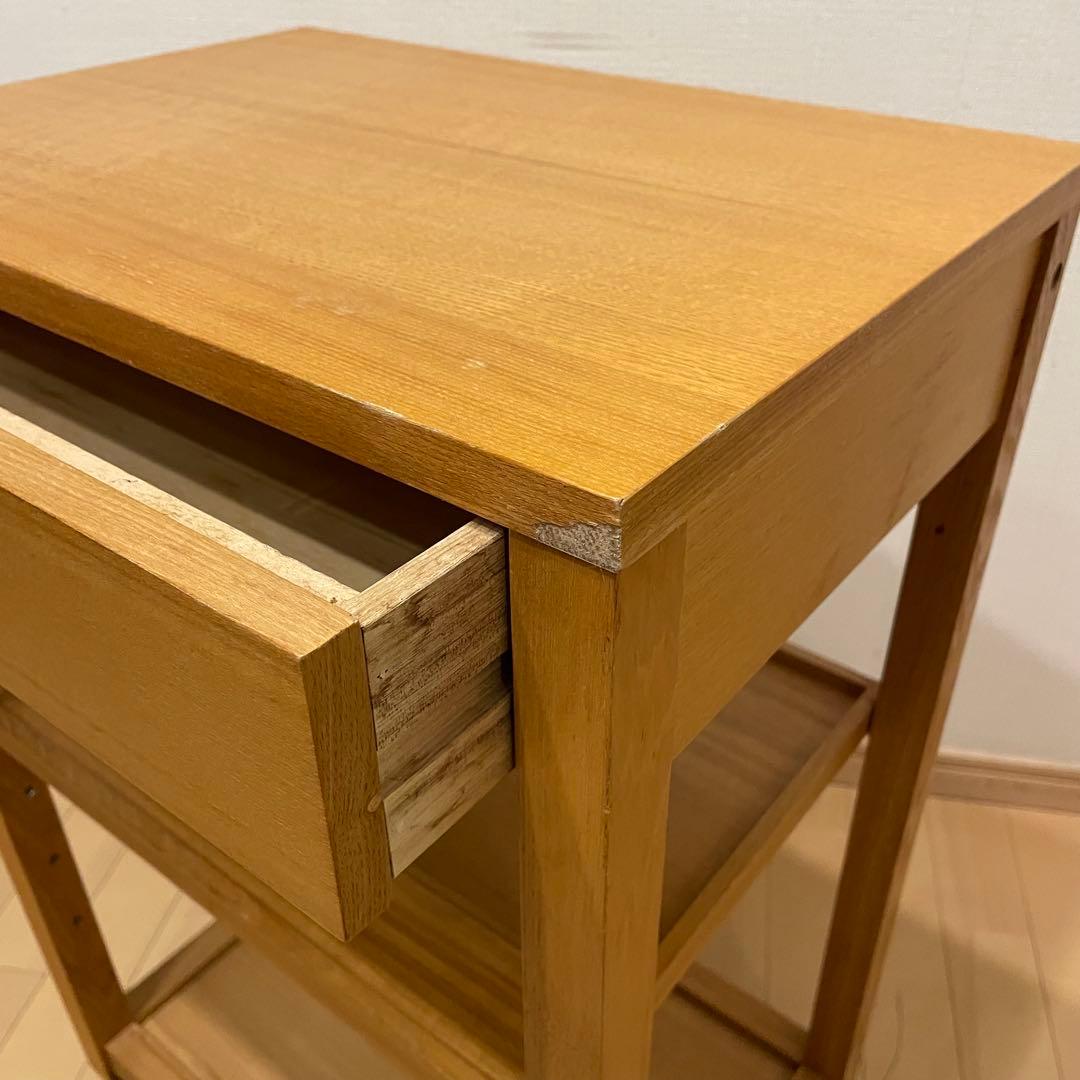 廃盤　希少　無印良品　木製ワゴン(タモ材)