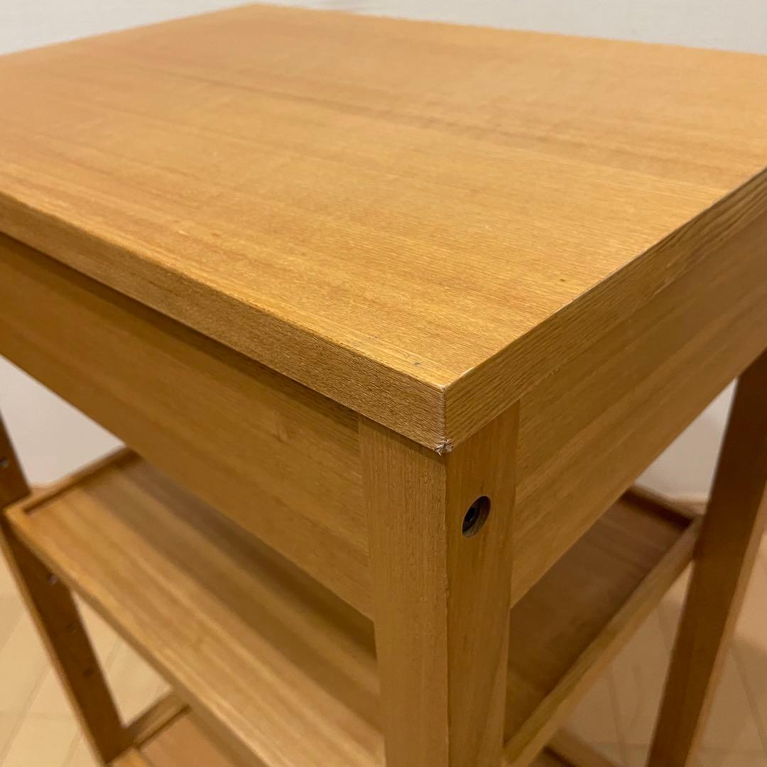 廃盤　希少　無印良品　木製ワゴン(タモ材)