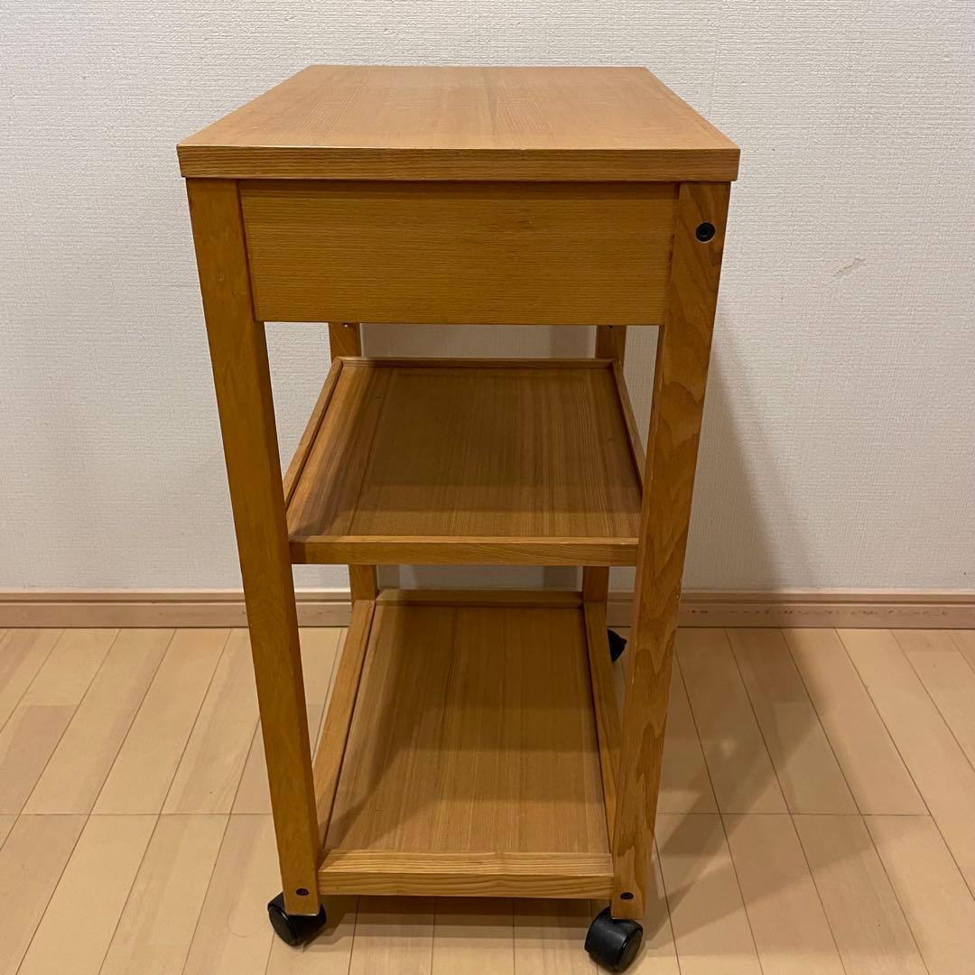 廃盤　希少　無印良品　木製ワゴン(タモ材)