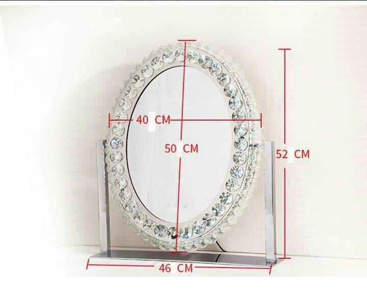 女優ミラー キラキラ オーバル
