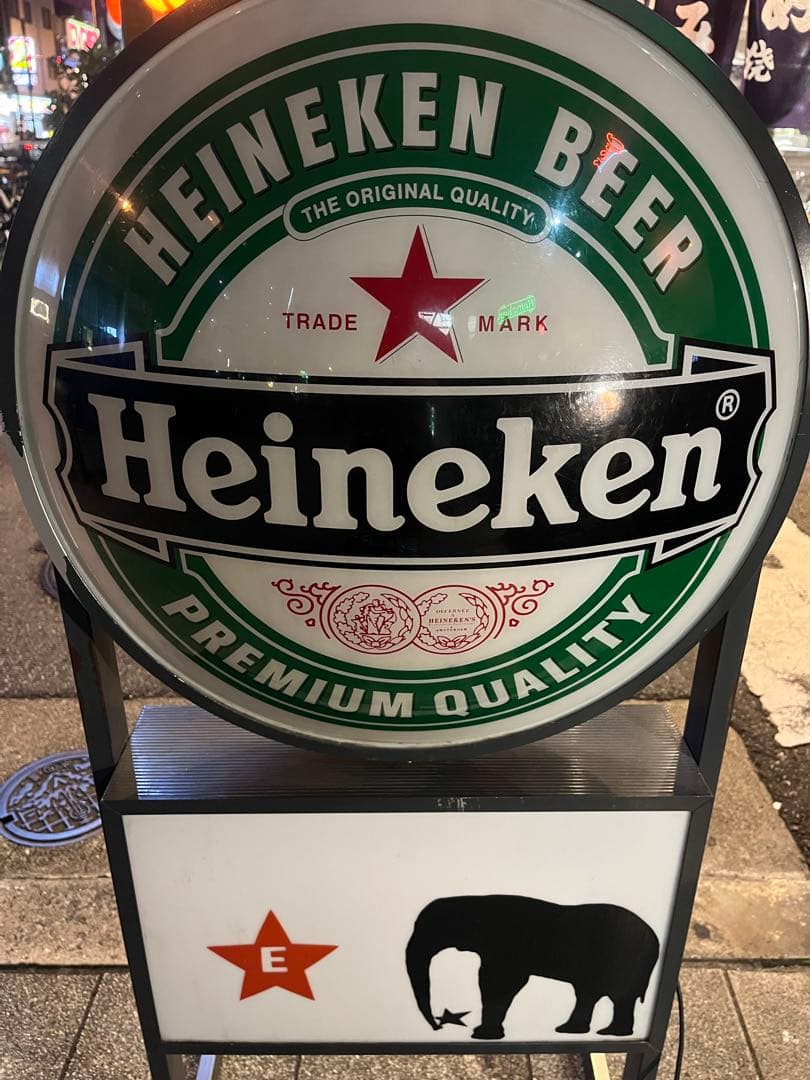 希少品　Heineken サインボード　電飾看板　LED交換済み　店舗引取大歓迎