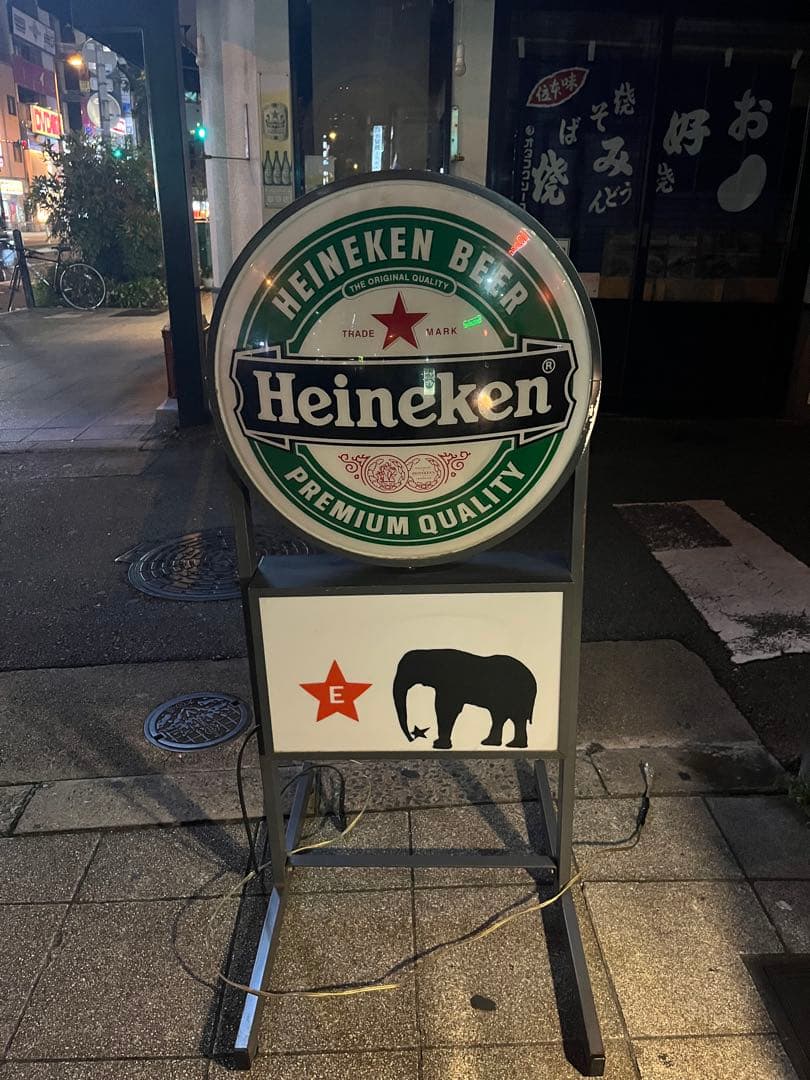 希少品　Heineken サインボード　電飾看板　LED交換済み　店舗引取大歓迎
