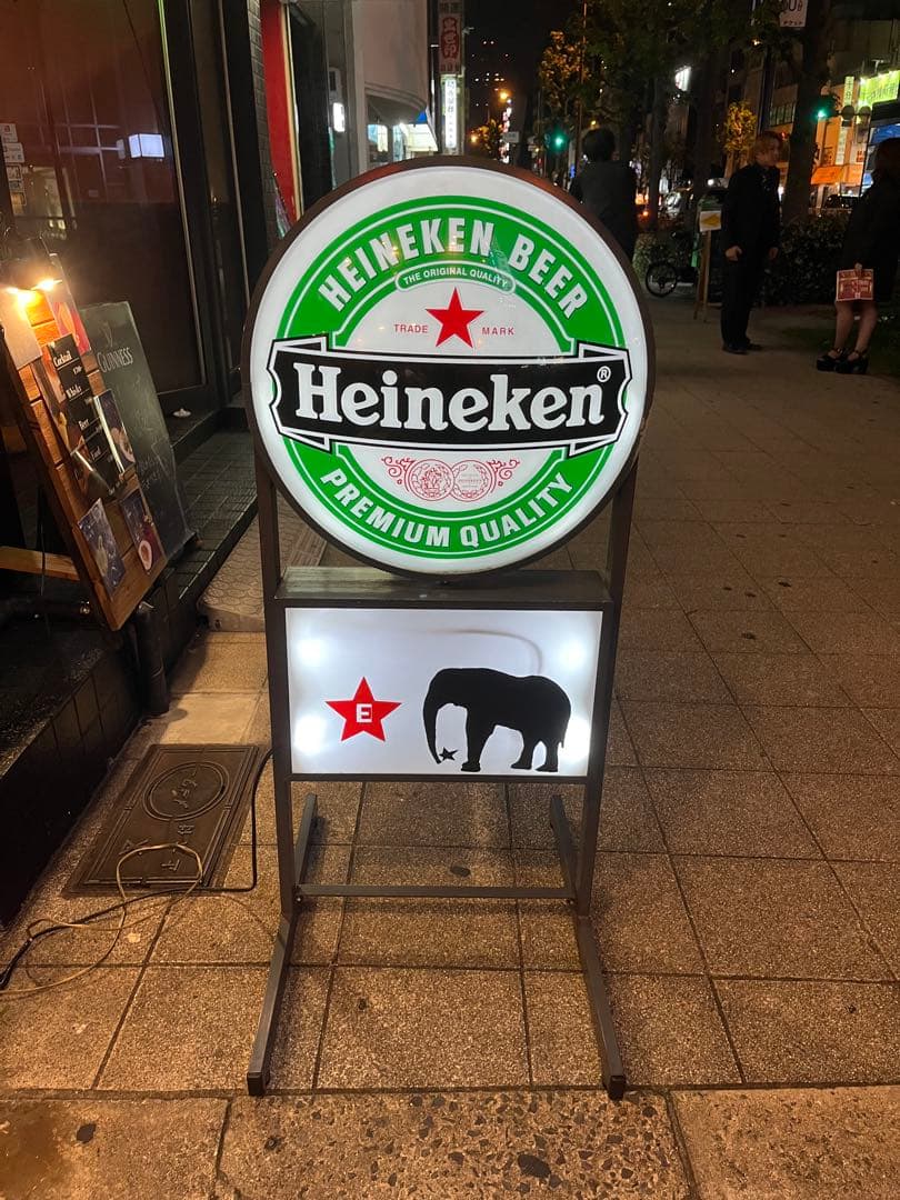 希少品　Heineken サインボード　電飾看板　LED交換済み　店舗引取大歓迎