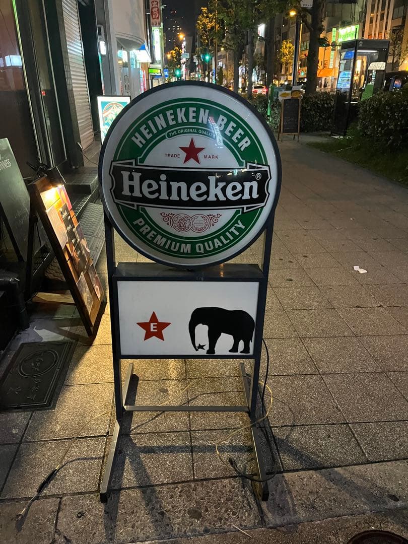 希少品　Heineken サインボード　電飾看板　LED交換済み　店舗引取大歓迎