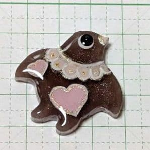 千鳥　レジンヘアゴム　チョコクッキー