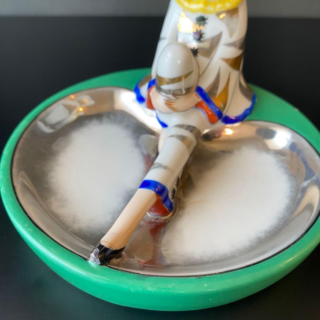 オールドノリタケ　ピエロ　アッシュトレイ　ピントレイ　アールデコ　ラスター彩