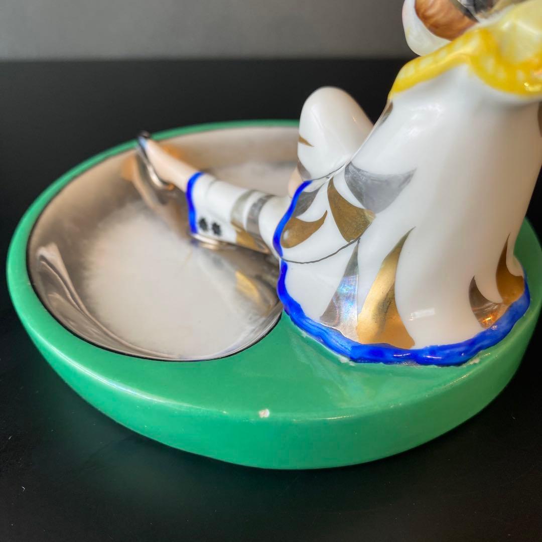 オールドノリタケ　ピエロ　アッシュトレイ　ピントレイ　アールデコ　ラスター彩