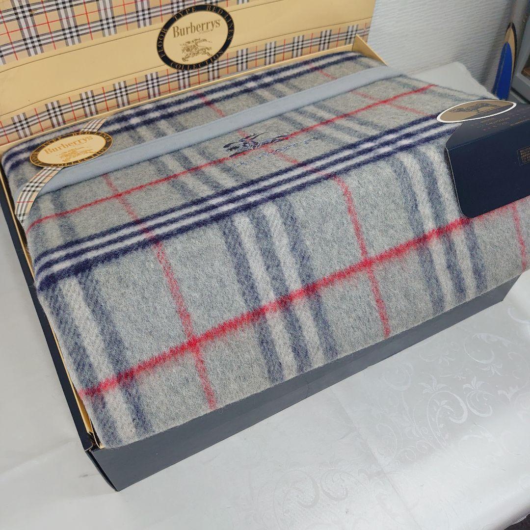 Burberrys バーバリー 純毛毛布 ラムMIX 140×200cm