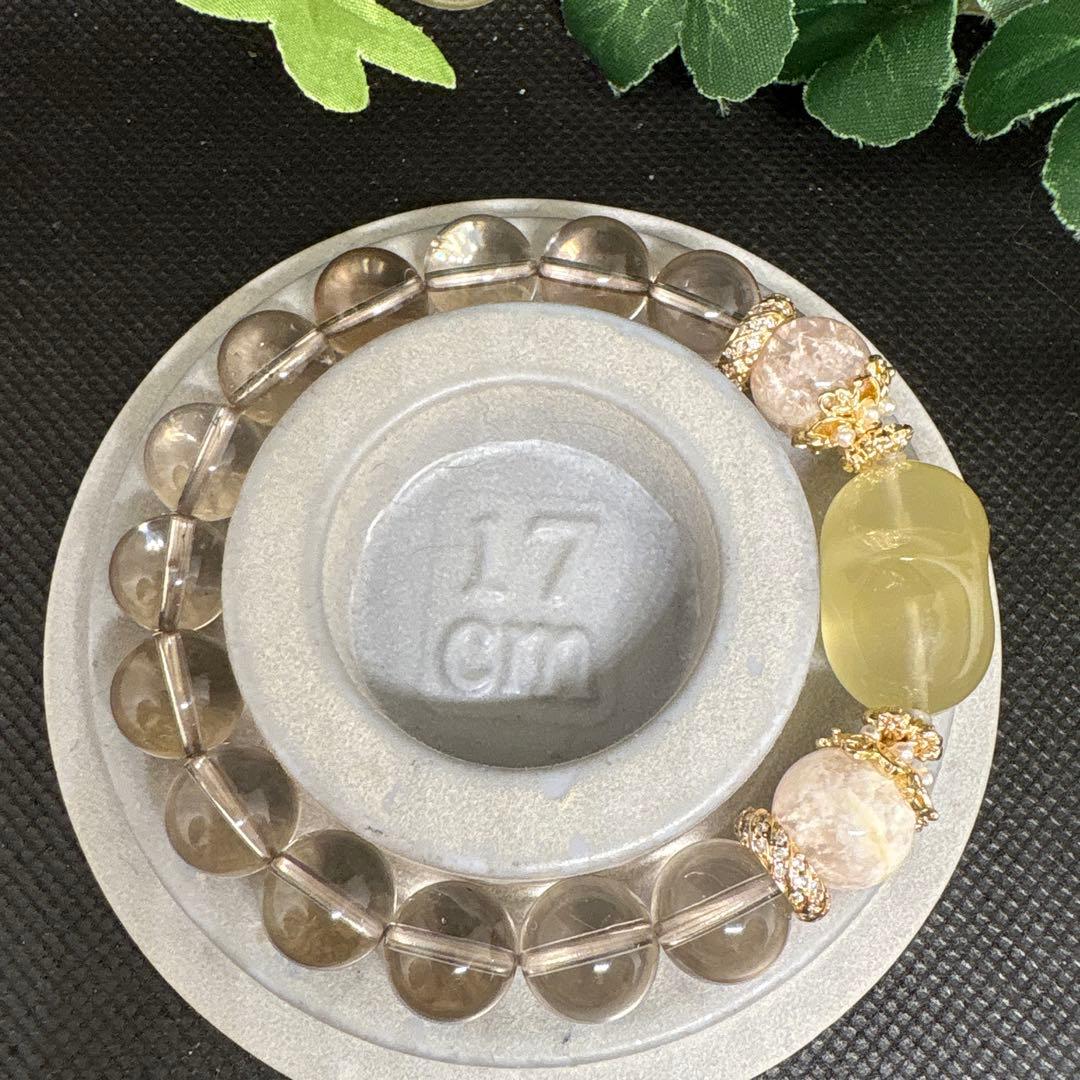 ＊みーにゃん様お取置き3/1＊シトリン　ぷっくりハート　スモーキーシトリン