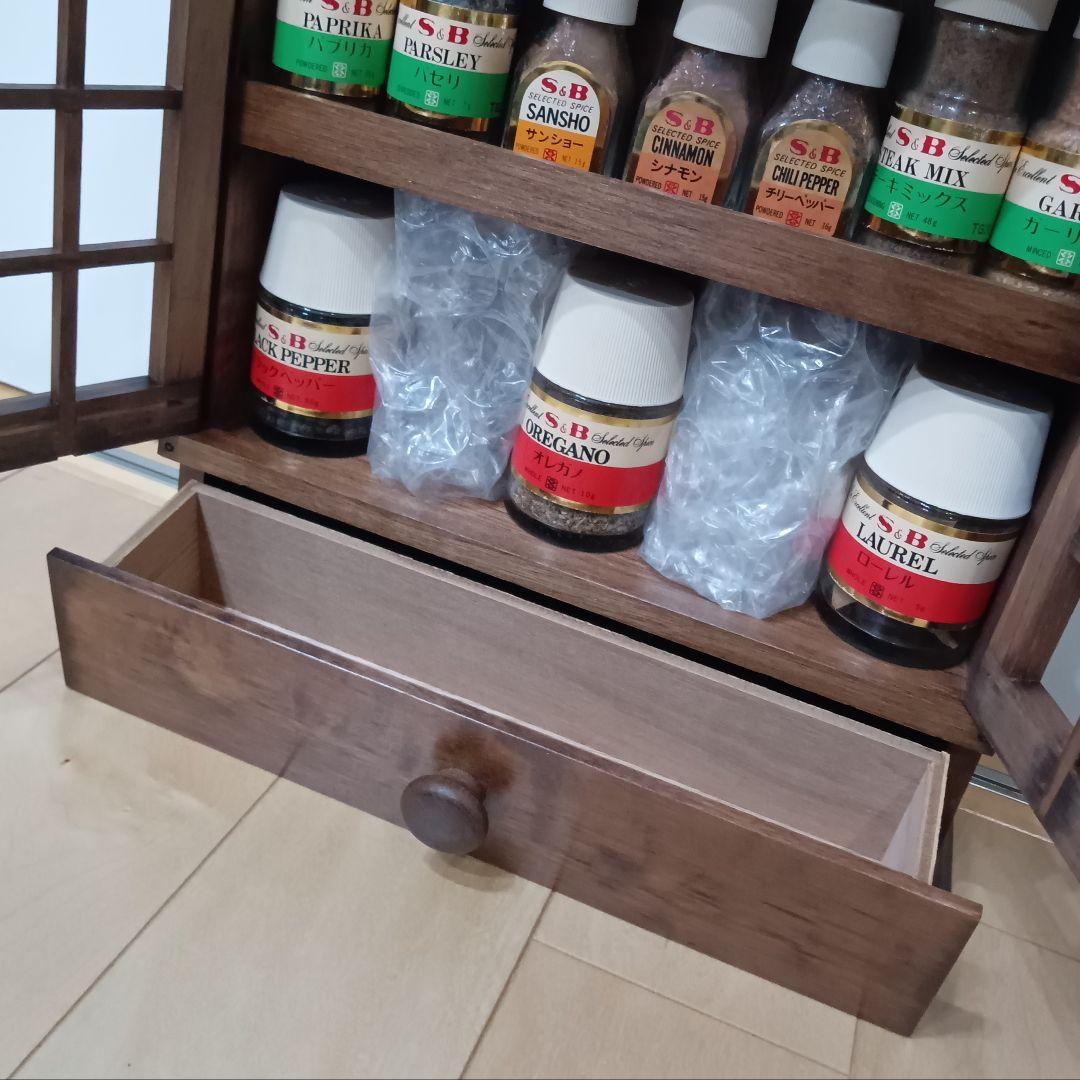 アンティーク木製ラック S&Bスパイスラック【未使用保管】 - メルカリ