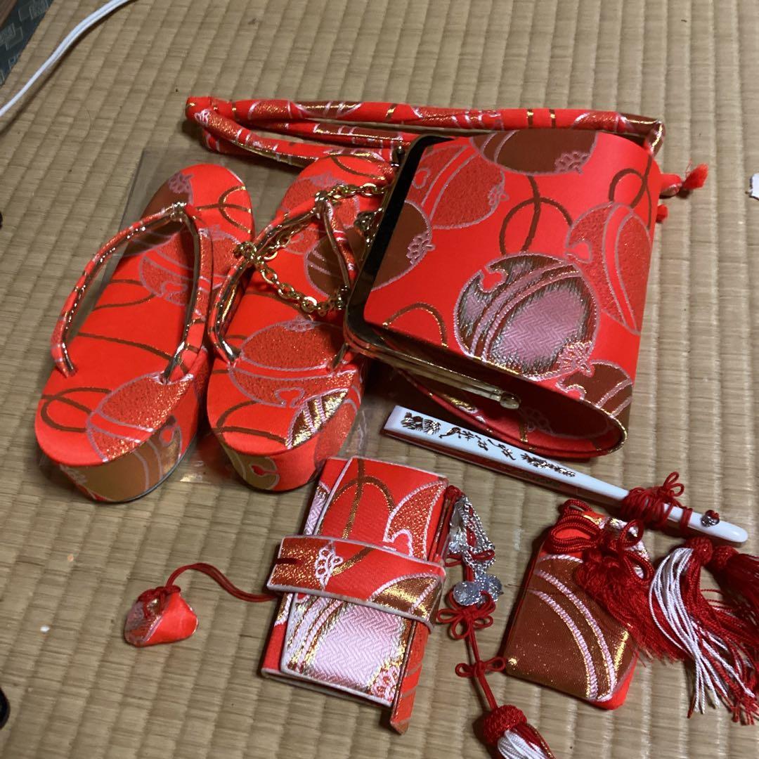 七五三　七歳用フルセット　帯幅16センチ 草履21センチ