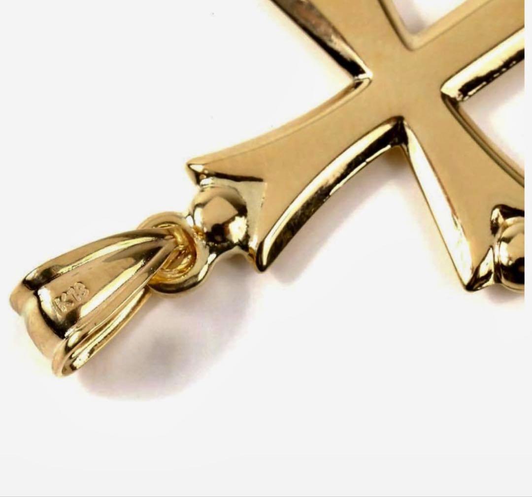 K18 イエローゴールド 十字架 ペンダント