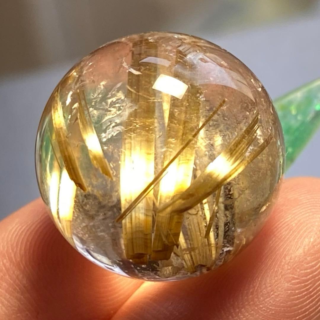 極上　大粒　タイチンルチルクォーツG963