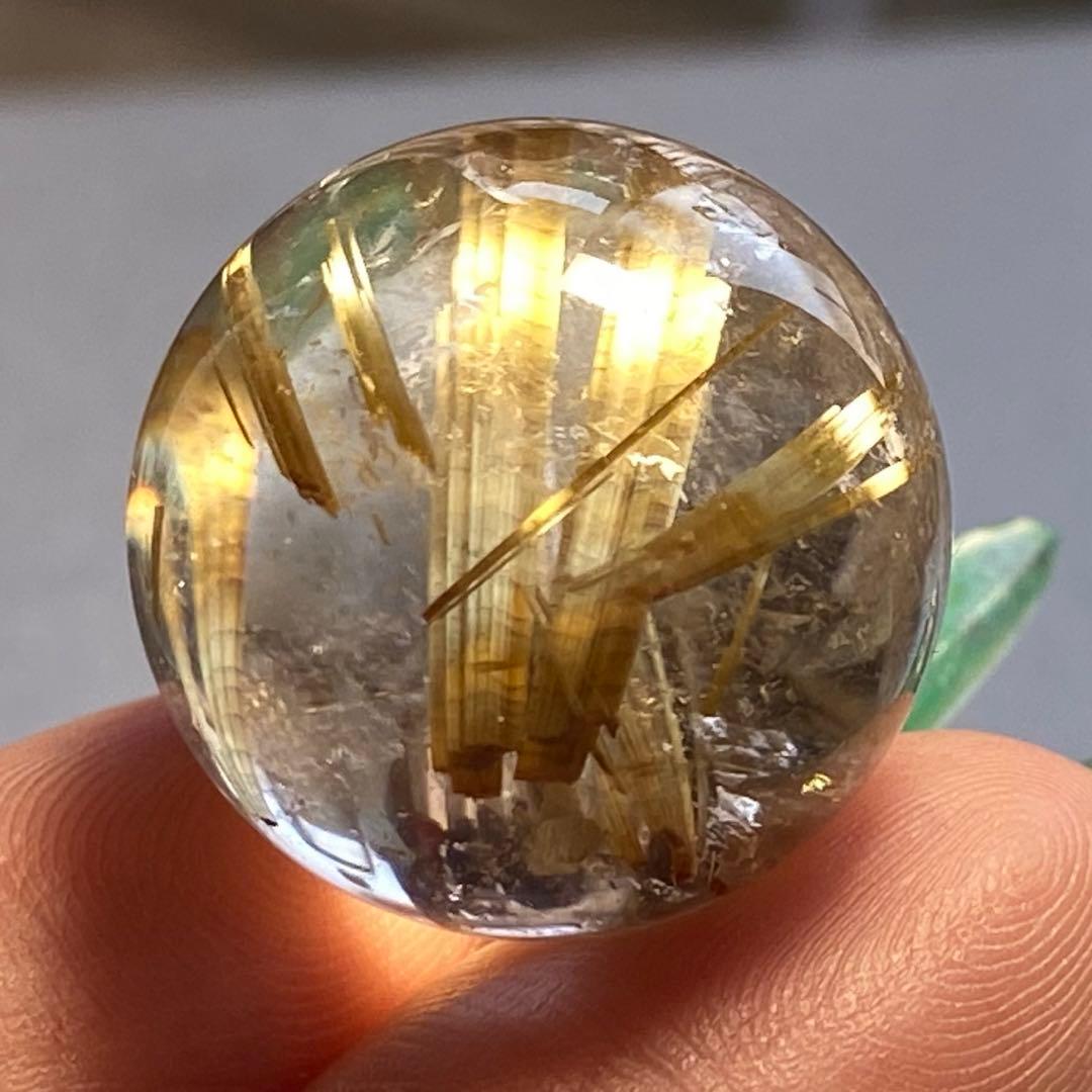 極上　大粒　タイチンルチルクォーツG963