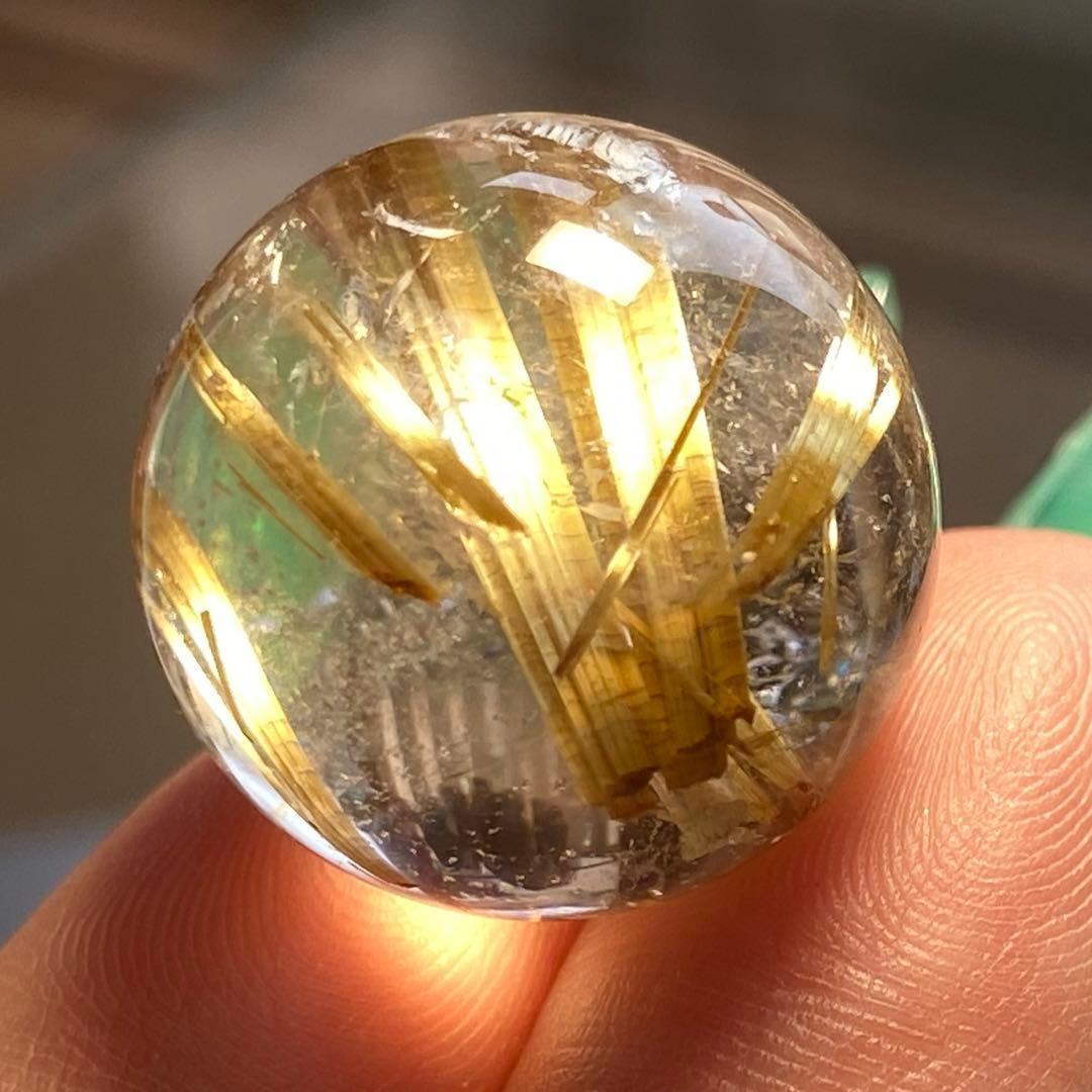 極上　大粒　タイチンルチルクォーツG963