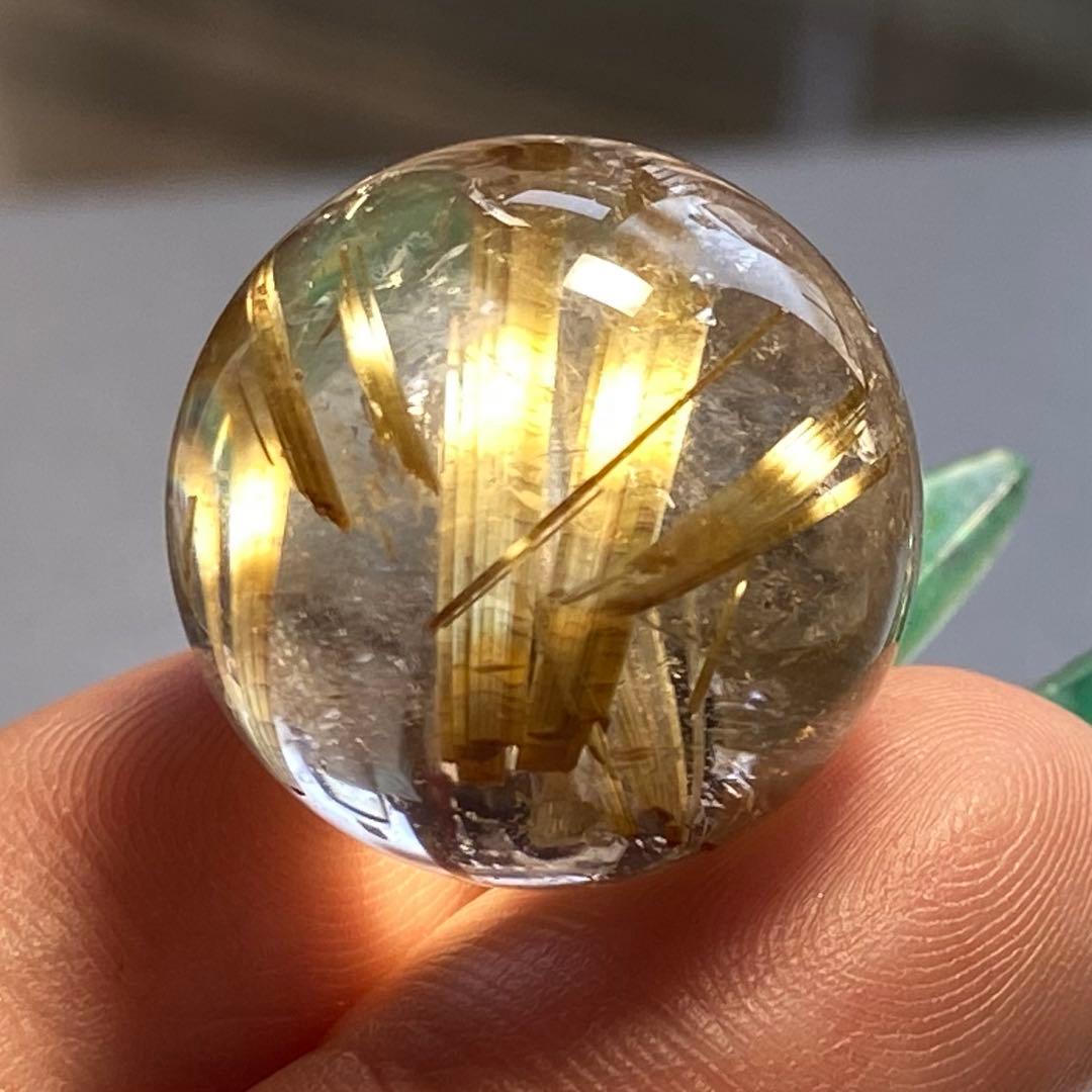 極上　大粒　タイチンルチルクォーツG963