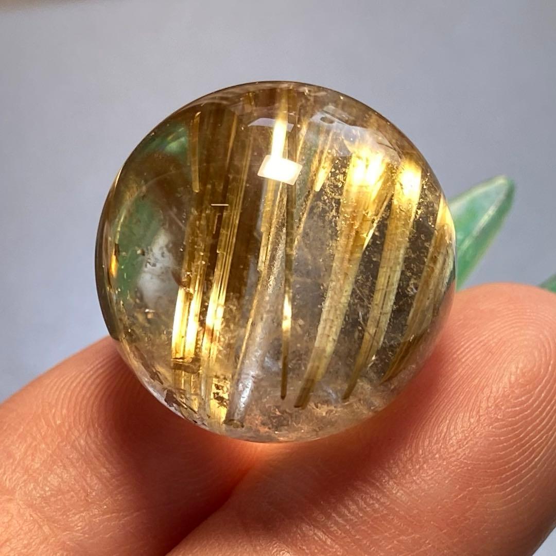 極上　大粒　タイチンルチルクォーツG963