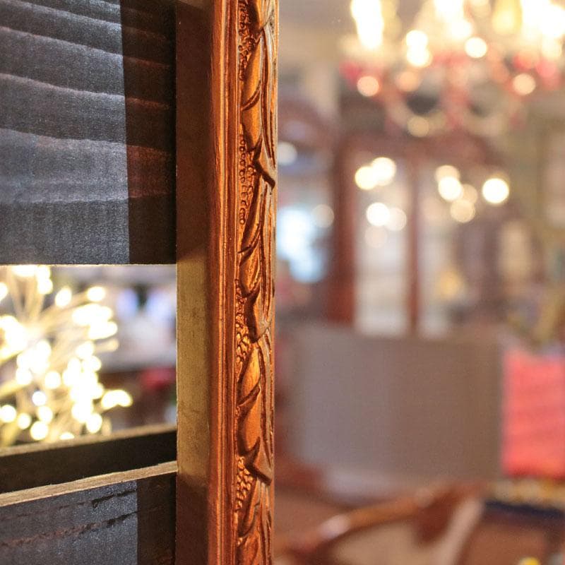 ウォールミラー イタリア製 ゴールド 金 壁掛け 124-676