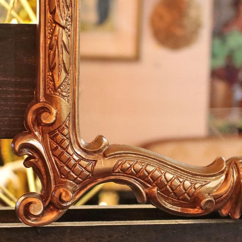 ウォールミラー イタリア製 ゴールド 金 壁掛け 124-676