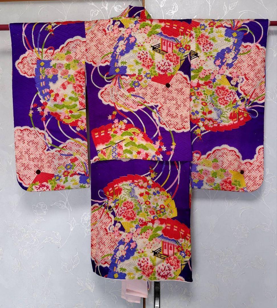 RK402アンティーク子供着物着丈78センチ裄丈40センチめちゃくちゃ綺麗美品