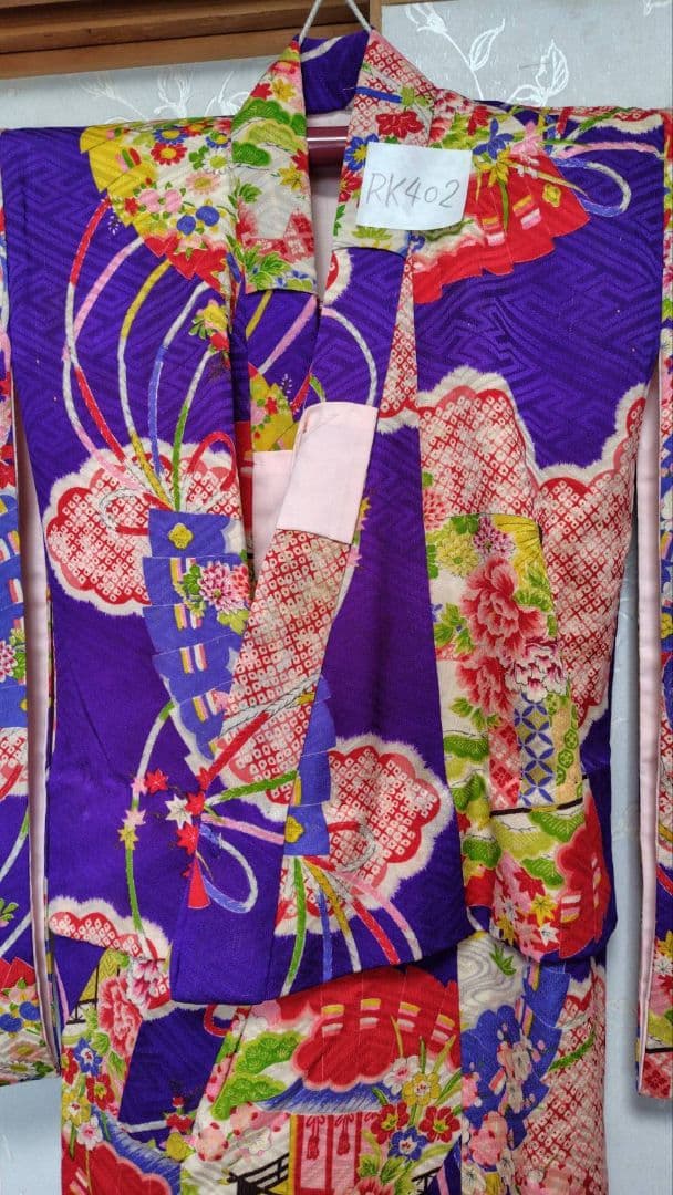 RK402アンティーク子供着物着丈78センチ裄丈40センチめちゃくちゃ綺麗美品