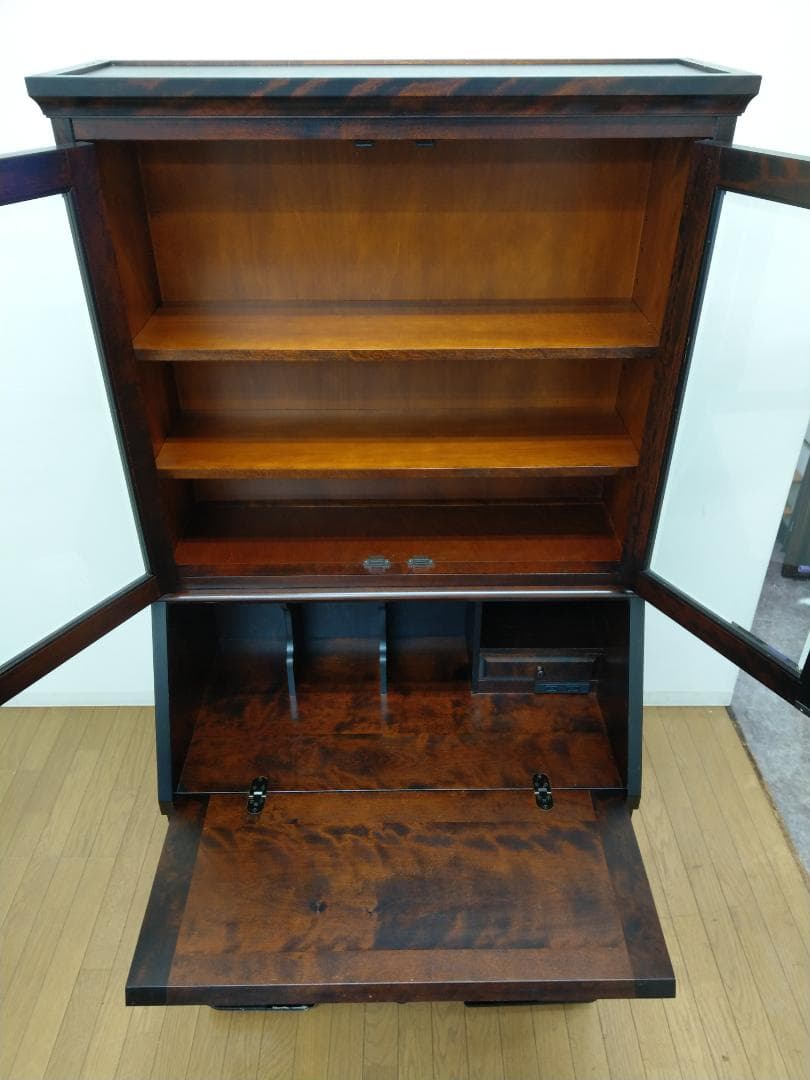 北海道民芸家具(クラレインテリア) 木製 カバ材 無垢 ライティング ビューロー