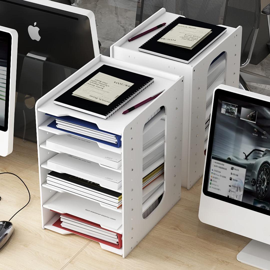 整理 デスク周りもすっきり多機能A4卓上収納ラック 収納