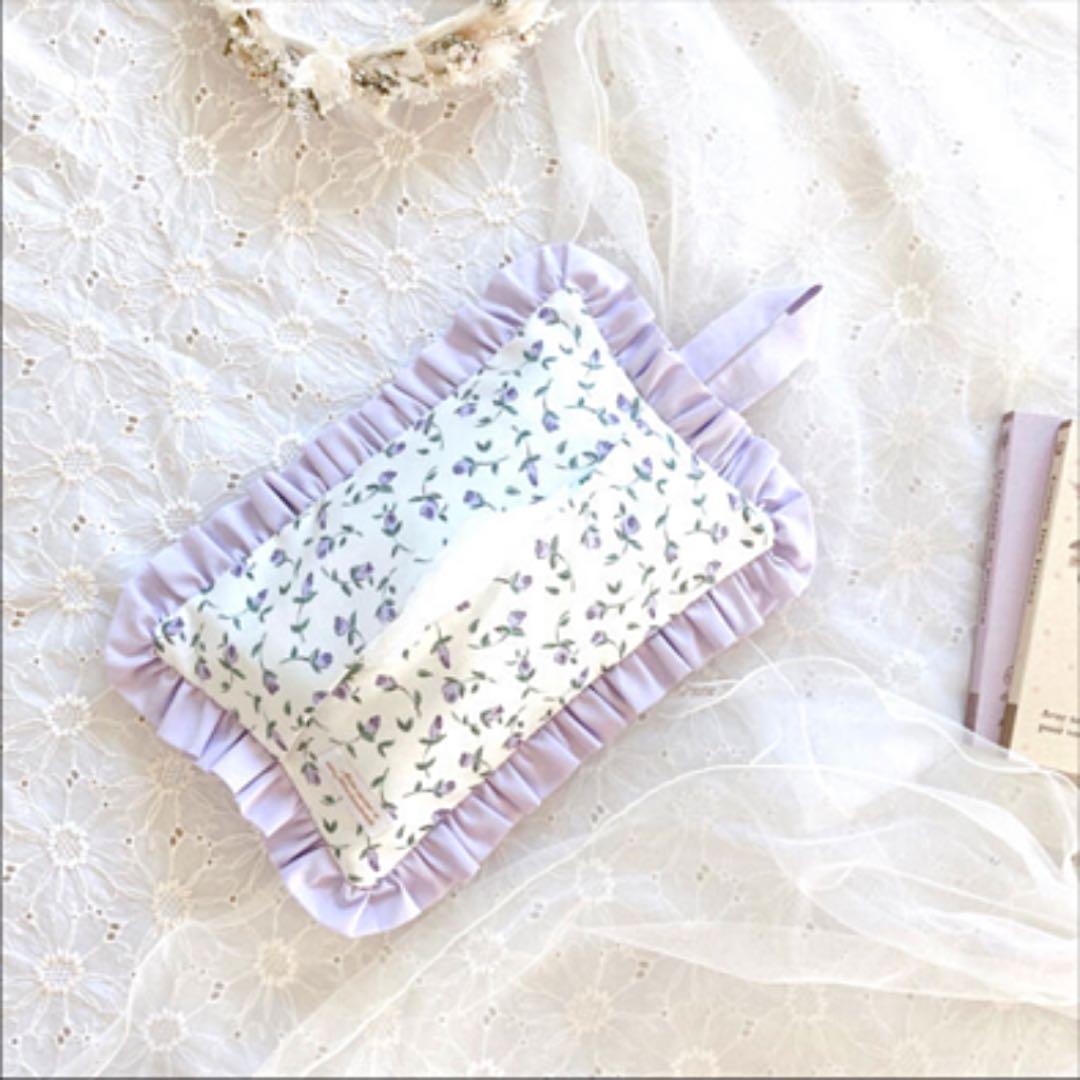 フリルティッシュボックスカバー　ハンドメイド.:*♡