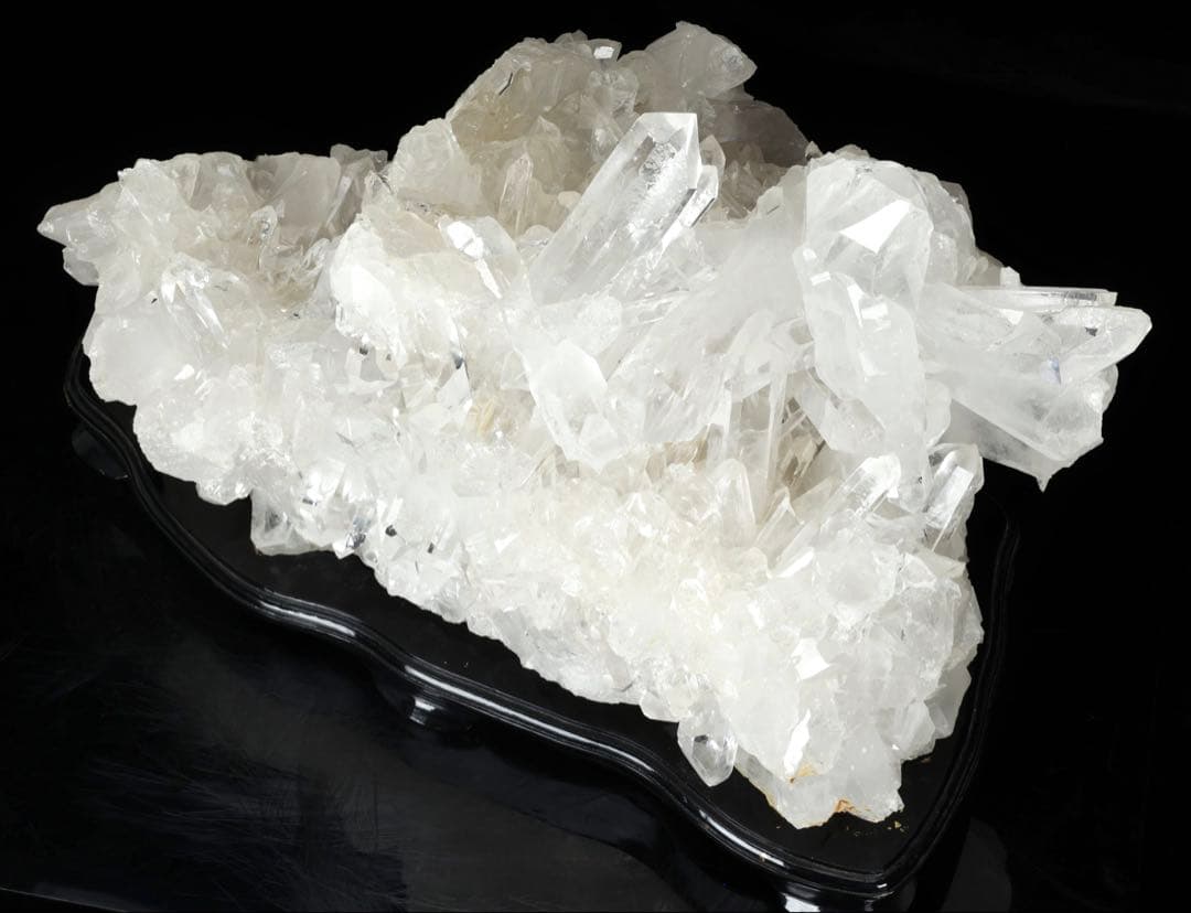 天然石 水晶クラスター 42.4kg 台座付 原石 鉱石 クオーツ クォーツ