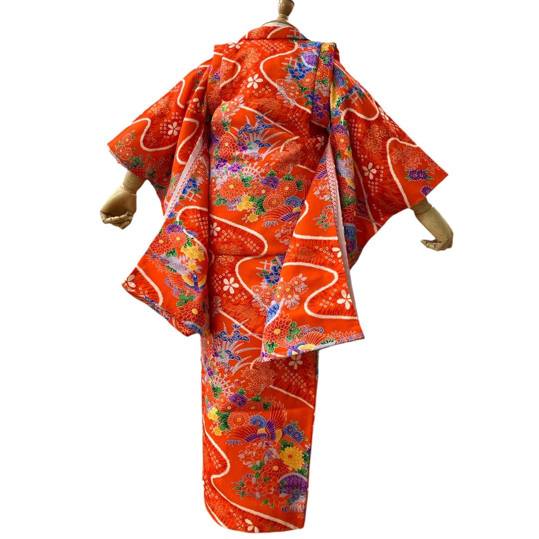 ◎mk-1886　七五三　女の子　着物・襦袢・被布　3点セット　10-16