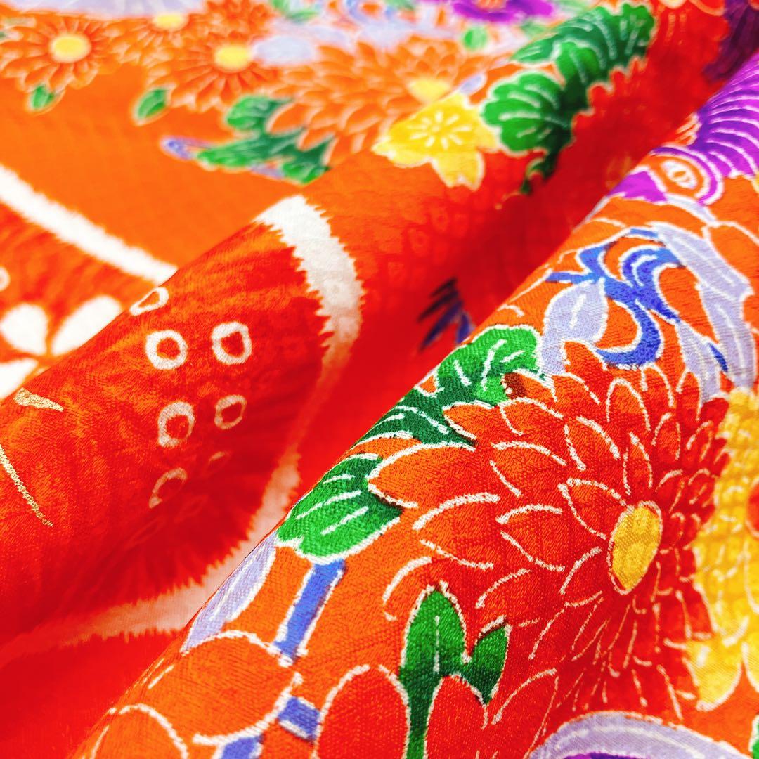 ◎mk-1886　七五三　女の子　着物・襦袢・被布　3点セット　10-16