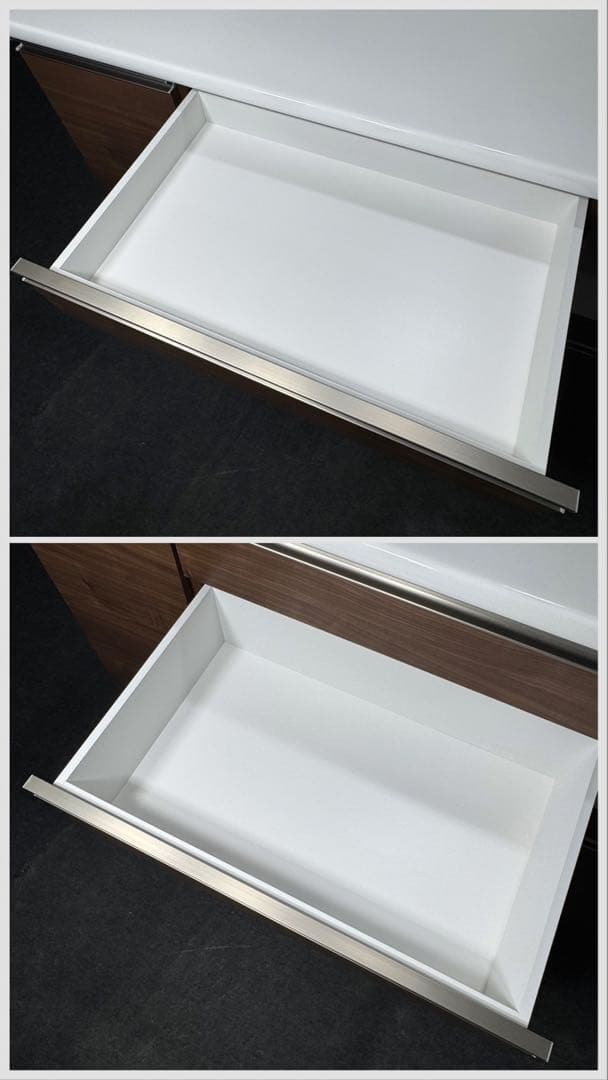 古賀家具 キッチンカウンター 幅140cm 国産 完成品 茶色 d4993