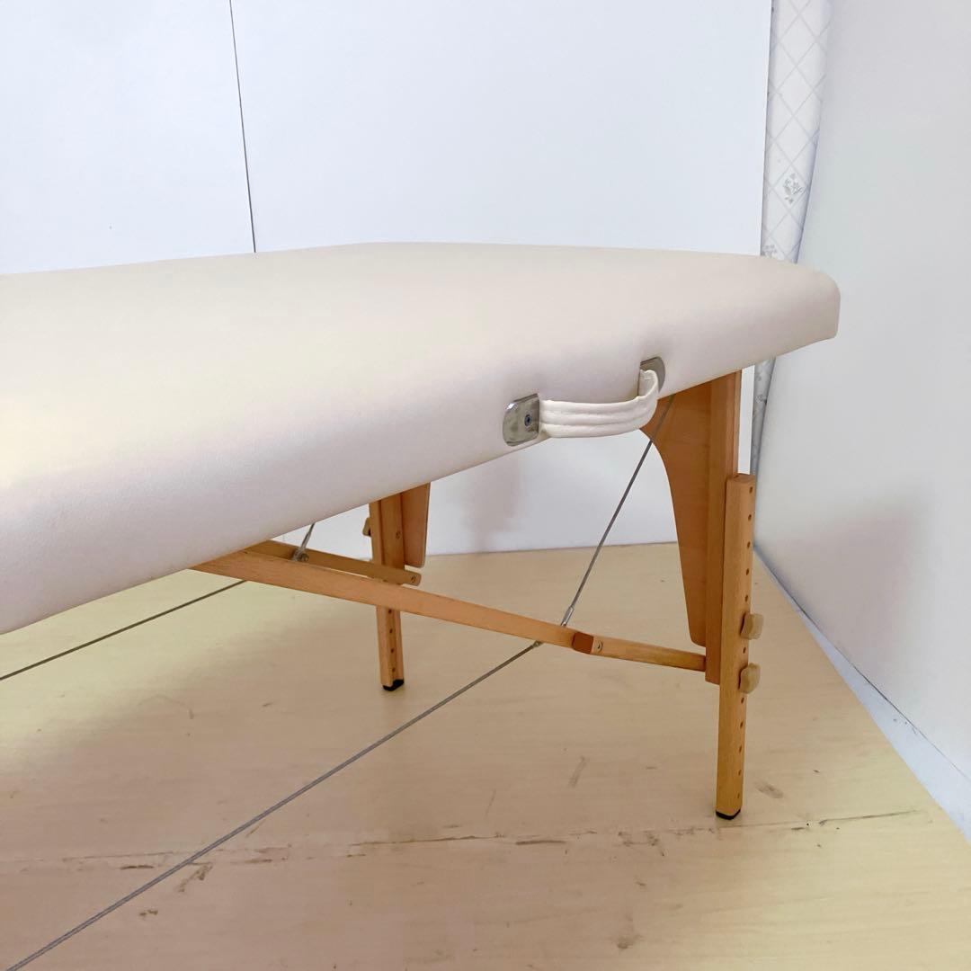 天然木　折りたたみ　マッサージベッド　エステベッド　折りたたみベッド　簡易ベッド