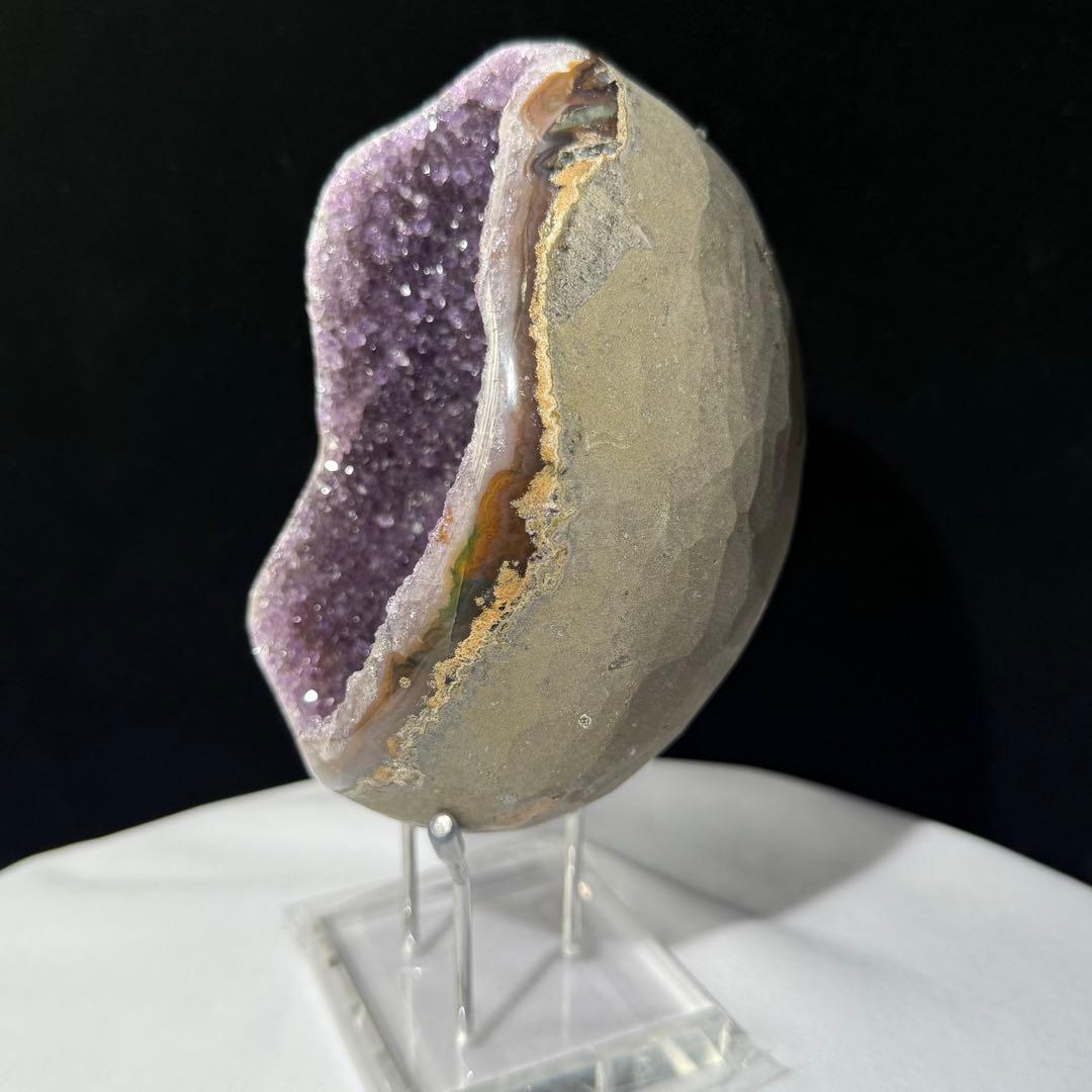 天然石アメジストのドーム　置物NO.072203