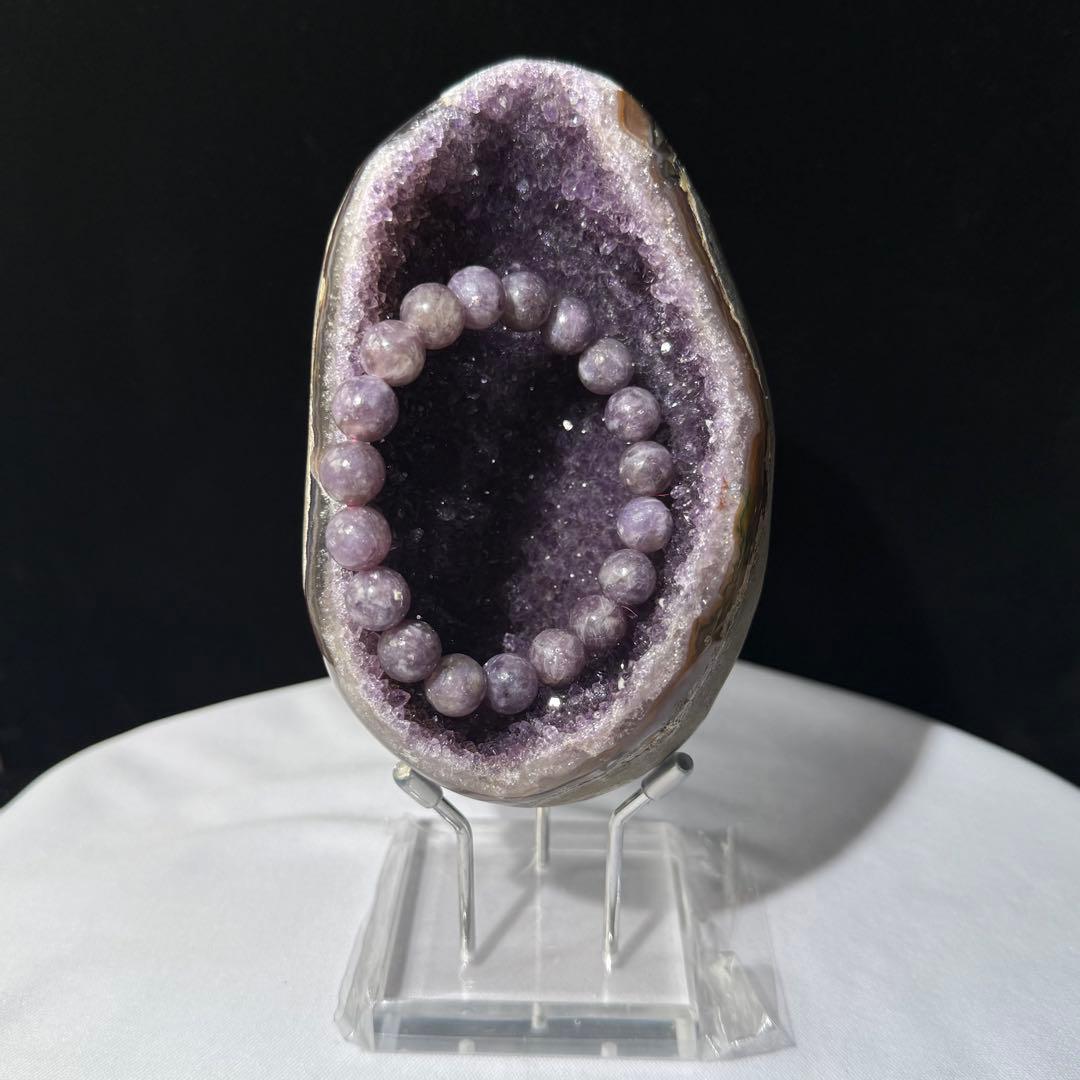 天然石アメジストのドーム　置物NO.072203
