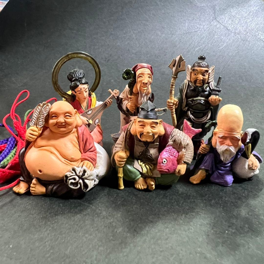 海洋堂 七福神 6個 根付けストラップ フィギュア - メルカリ