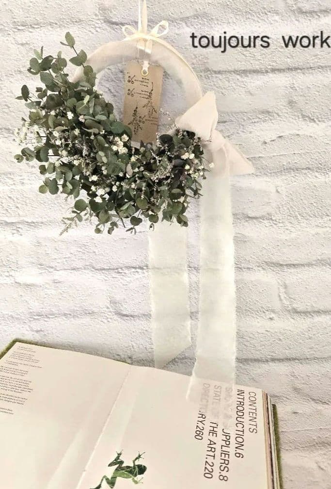 ナチュラルドライフラワーリース