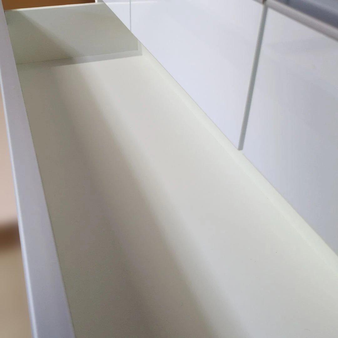 キッチンカウンター 薄型 天板ステンレス鏡面仕上げ