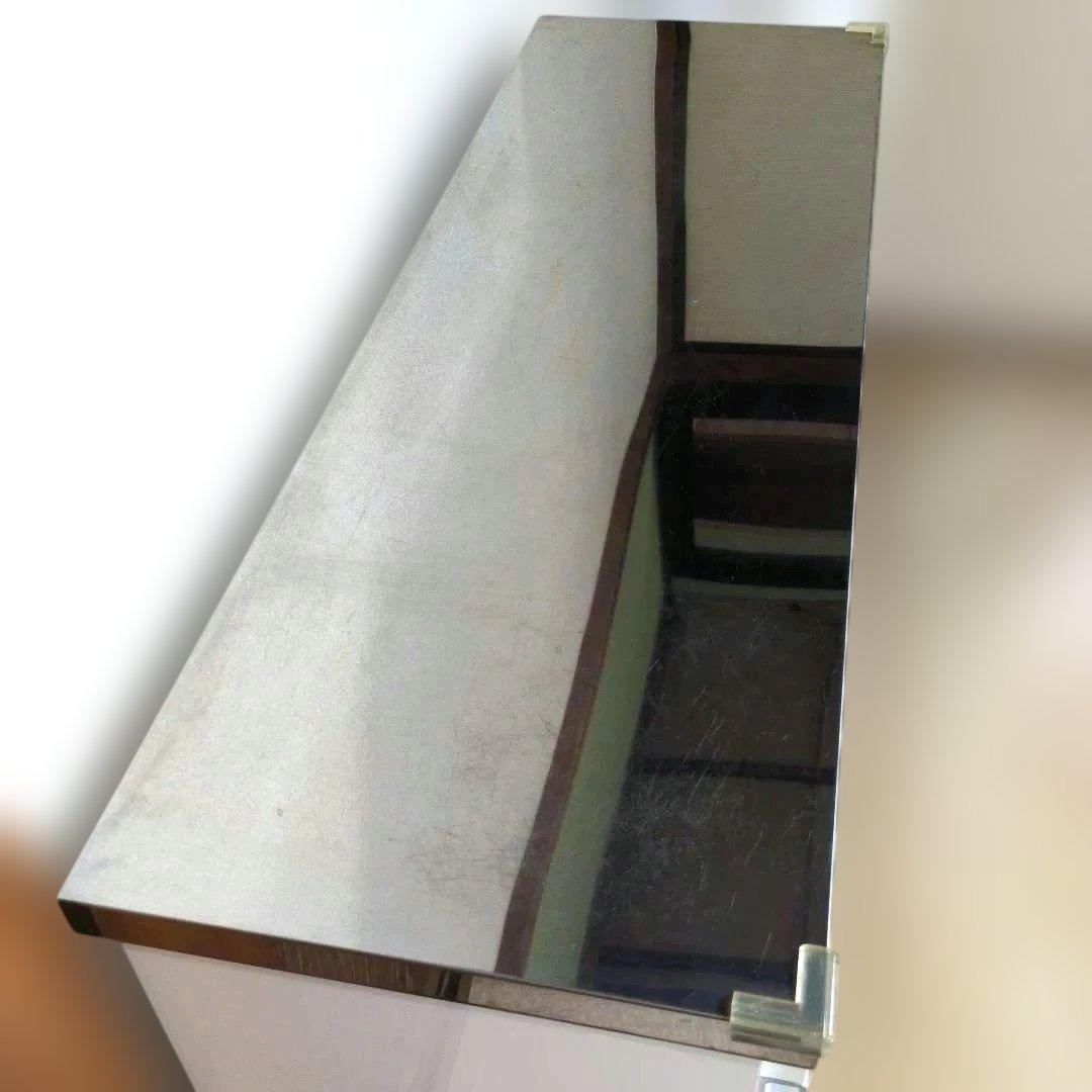 キッチンカウンター 薄型 天板ステンレス鏡面仕上げ