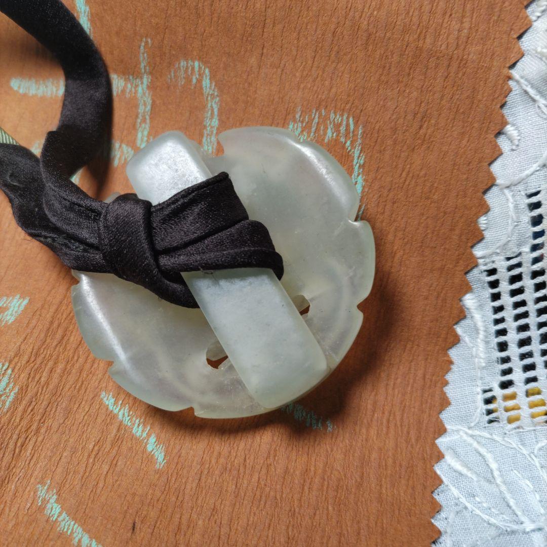 《玉石彫刻、ペンダント》（アンティーク）中国鍾馗、開運や魔除、御守り1808