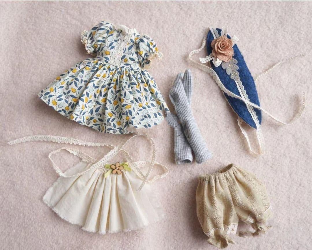 YH63 BJD 1/6ドール 衣装 ワンピース　洋服 5点セット　ハンドメ