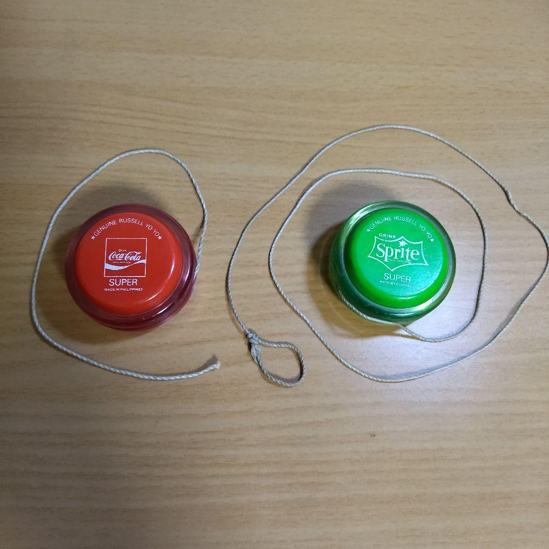 スーパーヨーヨー 2個セットコカコーラ スプライト 薄いサイン入り 当時物 希少