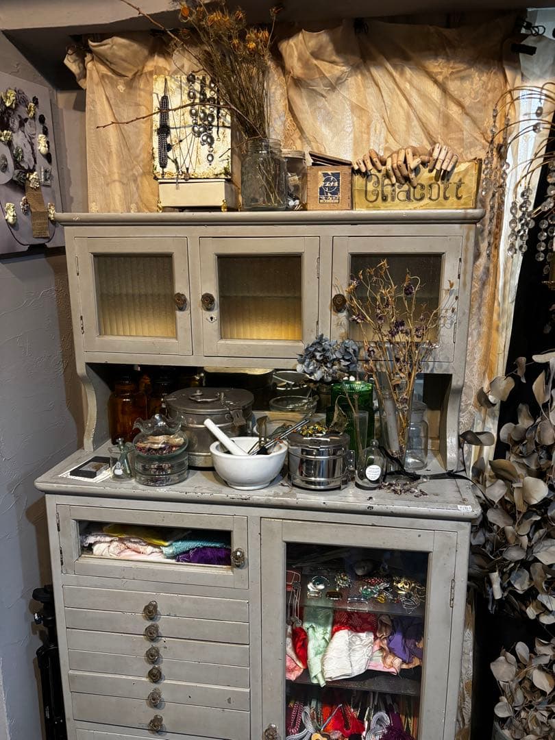 アンティーク医療棚　デンタルキャビネット