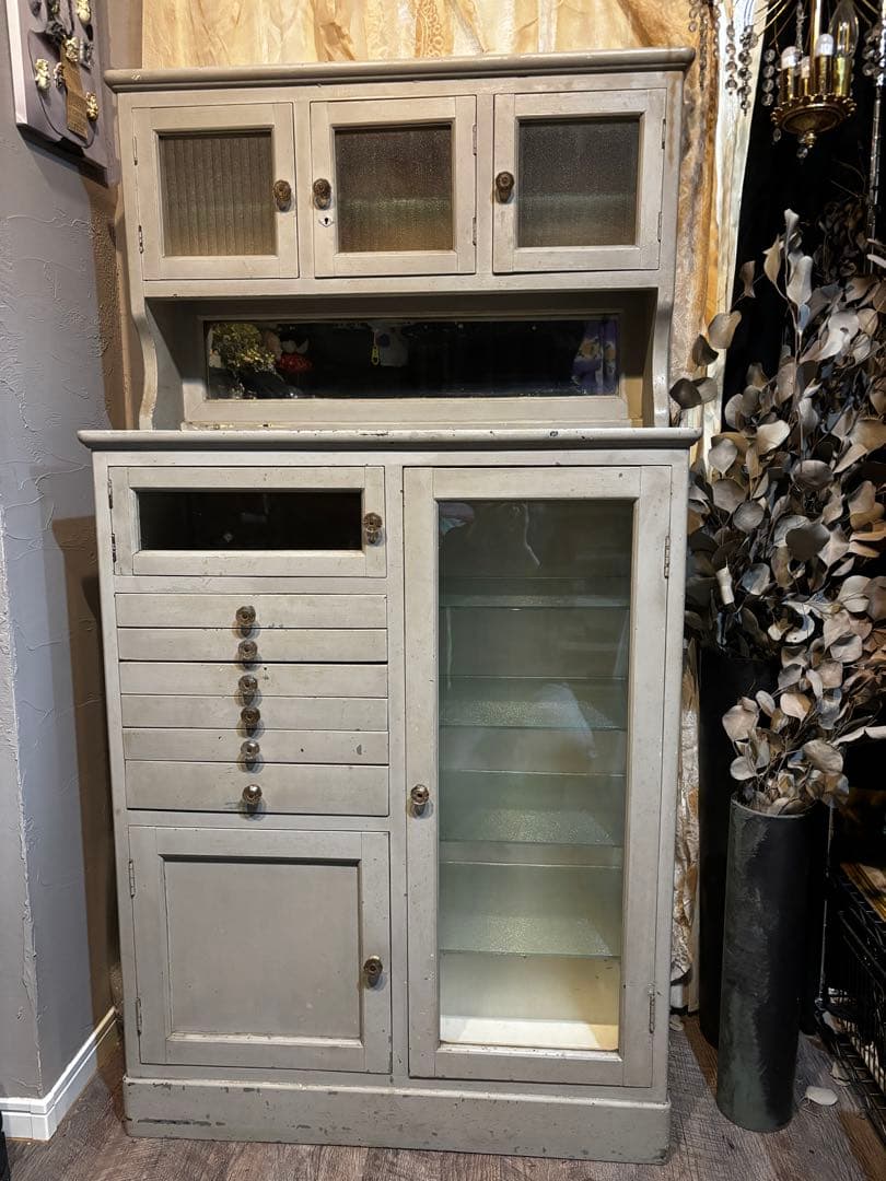 アンティーク医療棚　デンタルキャビネット