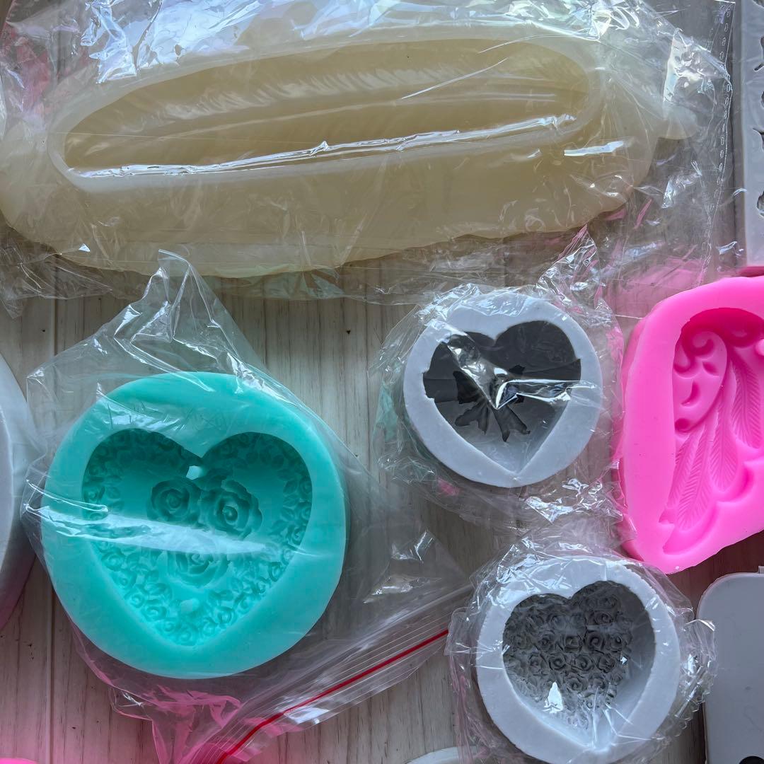 石鹸 石膏 レジン キャンドル シリコンモールドセット 動物 植物等 33個入り