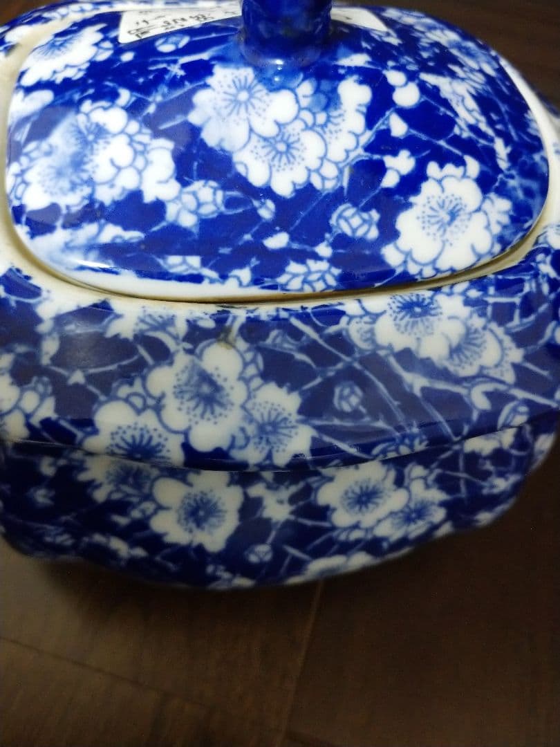 伊万里 梅花文染付け ティーポット 明治時代 輸出手